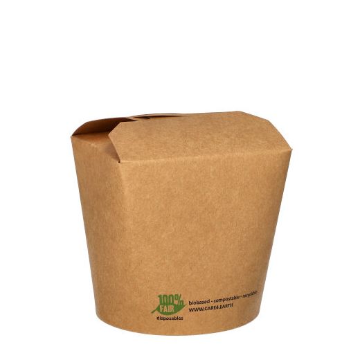 Snackboxen, Pappe "pure" eckig 760 ml 9,8 cm x 10 cm x 8,8 cm braun "100% Fair" 1