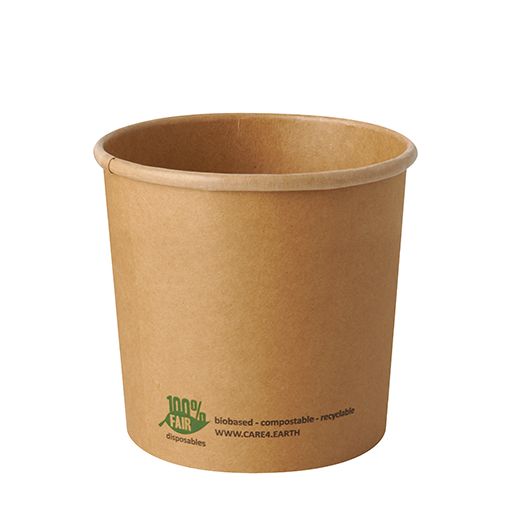 Suppenbecher, Pappe "pure" rund 760 ml Ø 11,5 cm · 11 cm braun "100% Fair" 1
