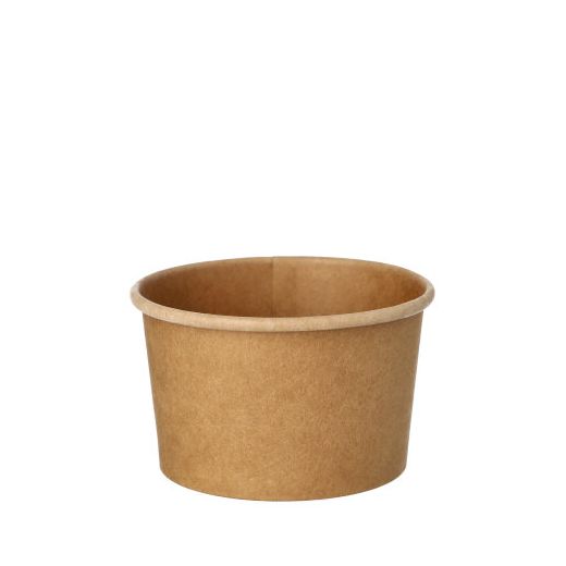Suppenbecher, Pappe "pure" rund 230 ml Ø 9,8 cm · 6 cm braun "100% Fair" 1