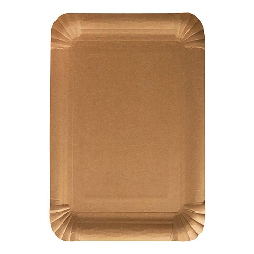 Teller, Pappe "pure" eckig 18 cm x 26 cm braun 1