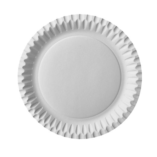 Teller, Pappe rund Ø 23 cm weiss 1