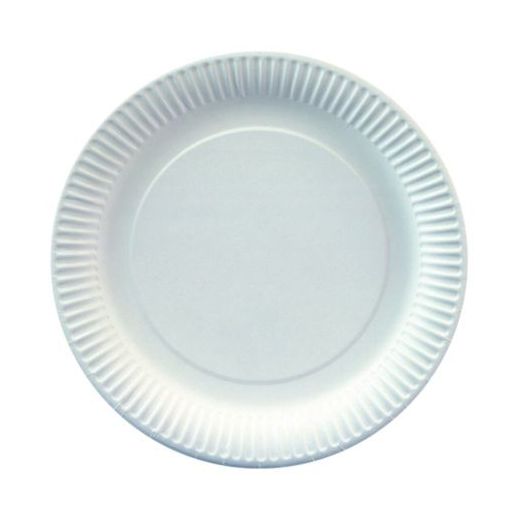 Teller, Pappe rund Ø 23 cm weiss 1