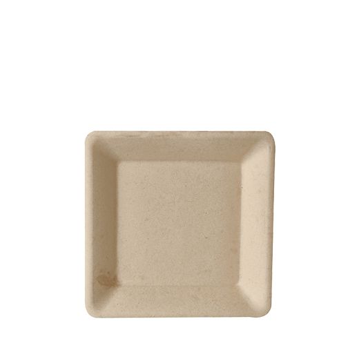 Teller, Zuckerrohr "pure" eckig 15,5 cm x 15,5 cm natur 1