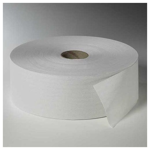 Toilettenpapier, 2-lagiges Tissue Ø 26 cm · 380 m x 10 cm weiss "Maxi Rollen" , 400 Blatt 1