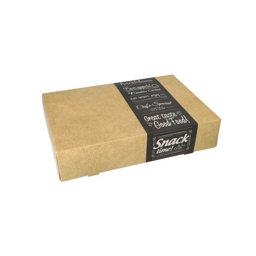 Transport- und Catering-Kartons "pure" eckig 8 cm x 24,7 cm x 35,7 cm "Good Food" klein 1