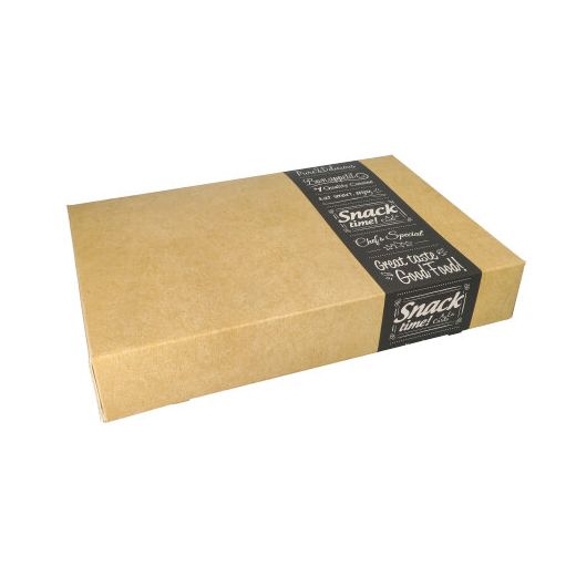 Transport- und Catering-Kartons "pure" eckig 8 cm x 31,3 cm x 46,4 cm "Good Food" mittel 1