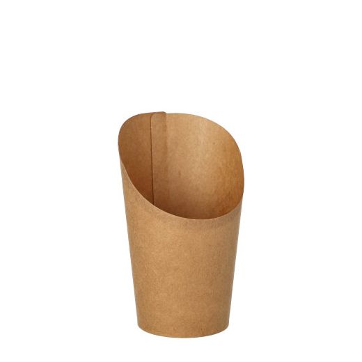 Wrap-cups, Pappe "pure" 230 ml 10 cm x 6 cm x 8 cm braun "100% Fair" 1