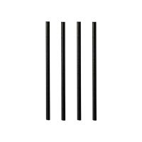 Cocktail Trinkhalme, Papier Ø 7 mm · 10 cm schwarz