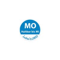 "LabelLord" Etiketten Ø 19 mm blau "Aqualabel" MO haltbar bis MI, abwaschbar