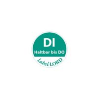 "LabelLord" Etiketten Ø 19 mm grün "Aqualabel" DI haltbar bis DO, abwaschbar