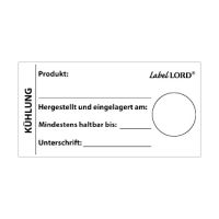 "LabelLord" Etiketten 37 mm x 64 mm weiss Kühlschrank, abwaschbar