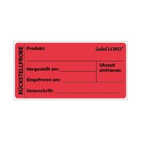 "LabelLord" Etiketten 40 mm x 113 mm rot Rückstellprobe
