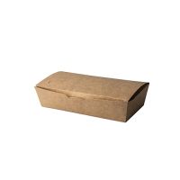Lunchboxen, Pappe 5 cm x 20 cm x 10 cm braun