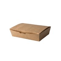 Lunchboxen, Pappe 5 cm x 20 cm x 14 cm braun