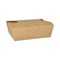 Lunchboxen, Pappe 750 ml 5 cm x 14 cm x 10 cm braun