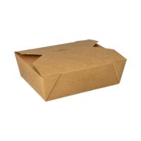 Lunchboxen, Pappe 1000 ml 5,5 cm x 13,5 cm x 16,8 cm braun