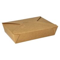 Lunchboxen, Pappe "pure" 1500 ml 4,8 cm x 14 cm x 19,7 cm braun