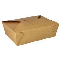 Lunchboxen, Pappe 2000 ml 6,5 cm x 14 cm x 19,7 cm braun