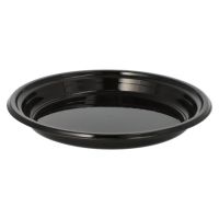 Menü-Teller, PP ungeteilt Ø 22 cm · 2,6 cm schwarz