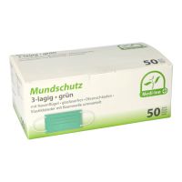 "Medi-Inn® PS" Mundschutze, 3-lagiges Vlies 9 cm x 17,5 cm grün mit Nasenbügel