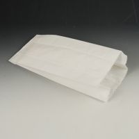 Papierfaltenbeutel, Cellulose, gefädelt 28 cm x 13 cm x 7 cm weiss Füllinhalt 1,5 kg