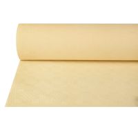 Papiertischtuch mit Damastprägung 50 m x 1 m creme