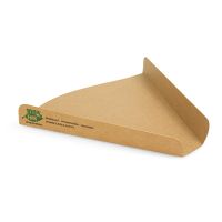 Pizza-Trays, Pappe "pure" 2,5 cm x 17,1 cm x 18,3 cm braun "100% Fair" extra groß