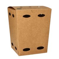 Pommes-Frites-Boxen, Pappe "pure" 15 cm x 10,5 cm x 10,5 cm braun "100% Fair" klein