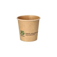 Portionsbecher, Pappe 90 ml Ø 6 cm · 5,8 cm braun "100% Fair"