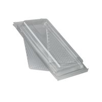 Sandwichboxen mit Klappdeckeln, PLA "pure" eckig 7 cm x 10 cm x 17,8 cm transparent mittel