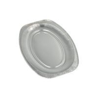 Servierplatten, Alu oval 35 cm x 24,5 cm