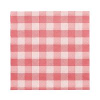 Servietten, 1-lagig 1/4-Falz 33 cm x 33 cm rot/weiss "Vichy Karo"