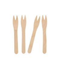 Snack-Gabeln, Holz "pure" 12,1 cm