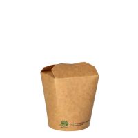 Snackboxen, Pappe "pure" eckig 230 ml 7,5 cm x 6,5 cm x 5,8 cm braun "100% Fair"