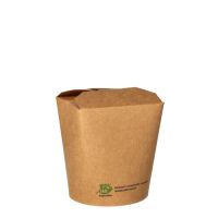 Snackboxen, Pappe "pure" eckig 470 ml 9,8 cm x 8,2 cm x 7 cm braun "100% Fair"