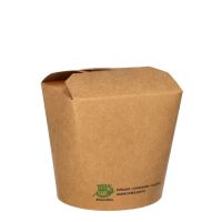 Snackboxen, Pappe "pure" eckig 760 ml 9,8 cm x 10 cm x 8,8 cm braun "100% Fair"