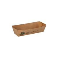 Snacktrays, Pappe "pure" 3 cm x 3,3 cm x 10,5 cm braun "100% Fair"