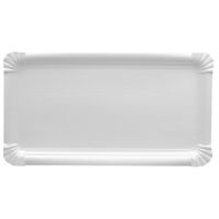 Teller, Pappe [ff] eckig 18 cm x 33 cm weiss