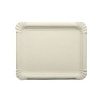 Teller, Pappe [rc] eckig 16,5 cm x 20 cm weiss
