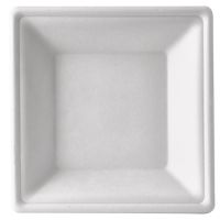 Teller tief, Zuckerrohr "pure" eckig 4,5 cm x 26 cm x 26 cm weiss