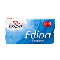 Toilettenpapier, 3-lagiges Tissue Ø 12 cm · 11 cm x 9,4 cm hochweiss "Edina" 250 Blatt