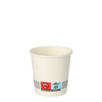 Trinkbecher, Pappe "pure" 0,1 l Ø 6 cm · 6 cm weiss