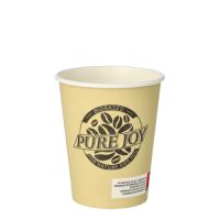 Trinkbecher, Pappe "pure" 0,2 l Ø 8 cm · 9,2 cm creme "Pure Joy"
