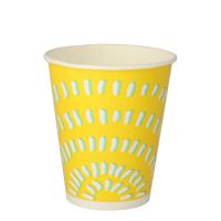 Trinkbecher, Pappe 0,3 l Ø 8,97 cm · 10 cm gelb "Sunrise"