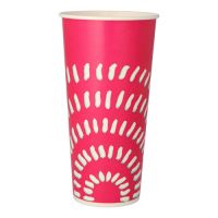 Trinkbecher, Pappe 0,5 l Ø 8,9 cm · 16,8 cm pink "Sunrise"