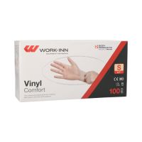"WORK-INN/PS" Handschuhe, Vinyl puderfrei "Comfort" transparent Größe S