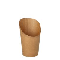 Wrap-cups, Pappe "pure" 230 ml 10 cm x 6 cm x 8 cm braun "100% Fair"