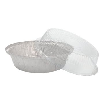 Schalen, Alu + Dom-Deckel rund 770 ml Ø 18,2 cm · 8 cm