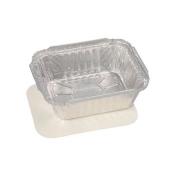 Schalen, Alu + Einlegedeckel, PE-beschichtet eckig 0,5 l 4,2 cm x 11,4 cm x 14 cm