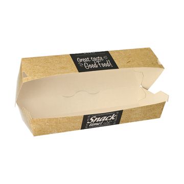Baguetteboxen, Pappe "pure" 6,2 cm x 7,5 cm x 21 cm "Good Food"